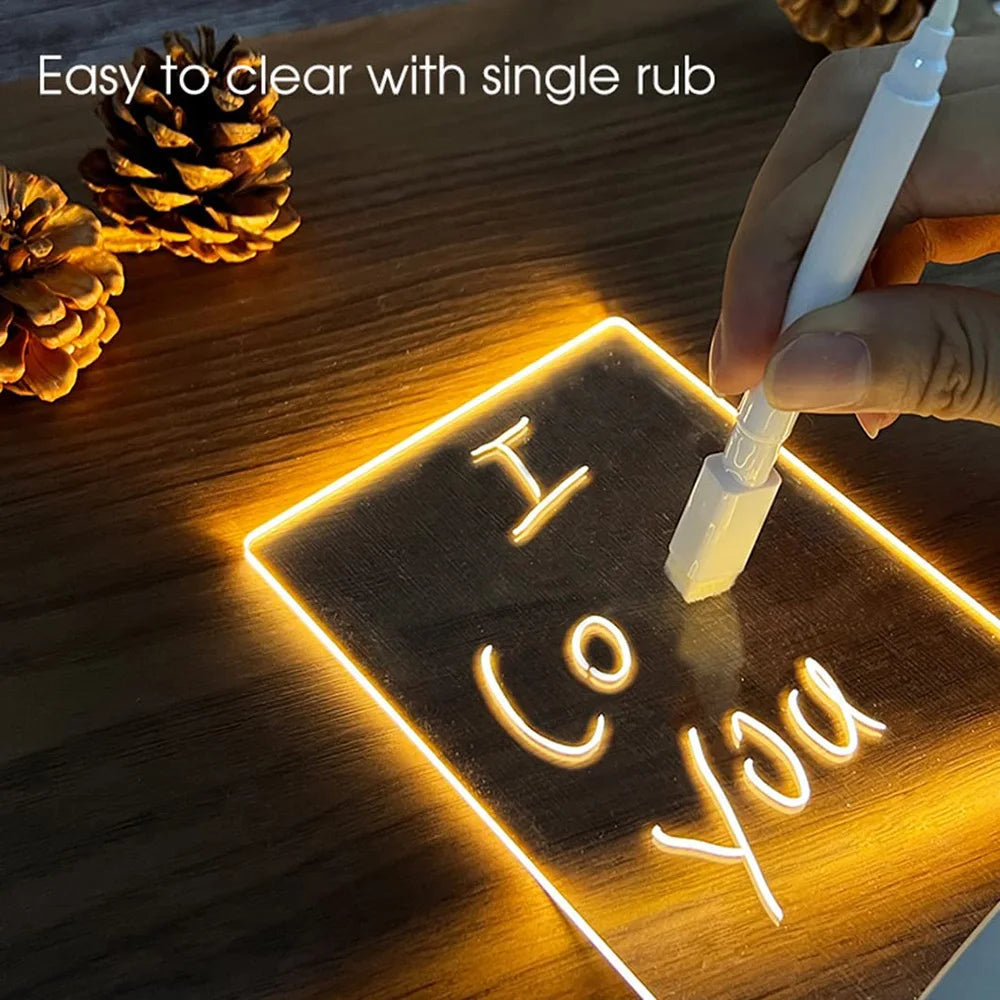 LED Night Light Note Board