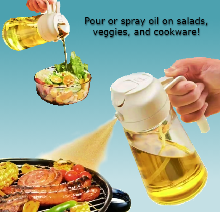 2-in-1 Oil Spray & Pour Bottle