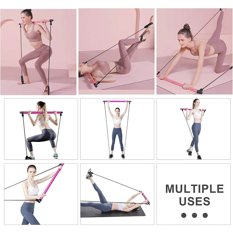 Pilates Bar Resistance Band  Strength Training