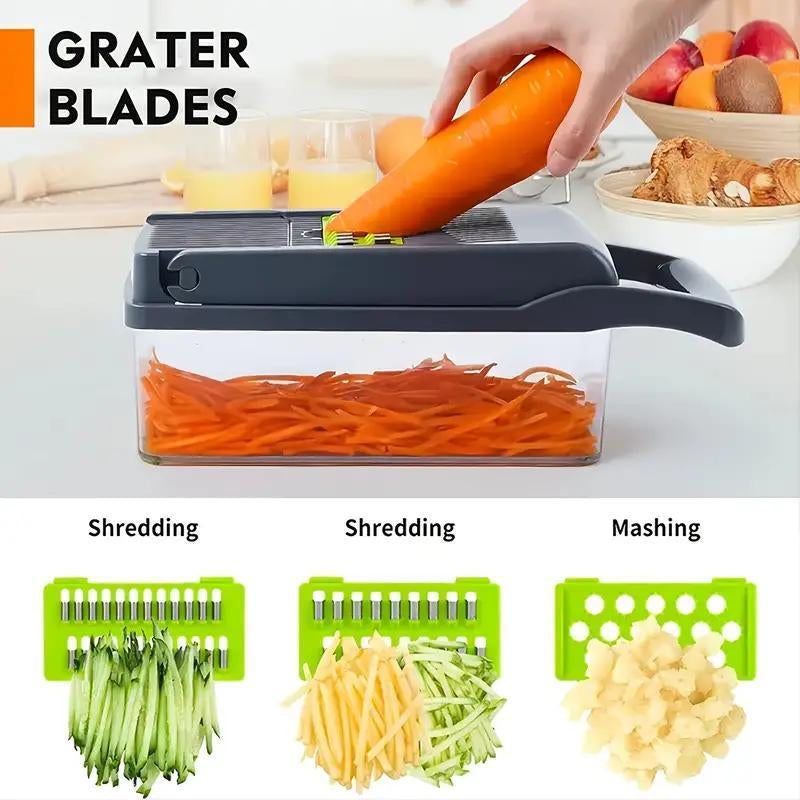 Multifunctional Vegetable Chopper, 16Pcs/Set