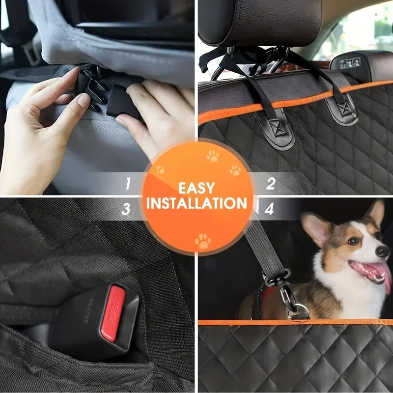 Waterproof, Scratch-Resistant Dog Hammock Car Seat Cover!